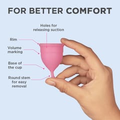 PEESAFE Reusable Menstrual Cup for Women - Small Size with Pouch|Ultra Soft, Odour and Rash Free|100% Medical Grade Silicone |No Leakage | Protection for Up to 8-10 Hours | US FDA Registered,Pack of 1