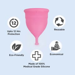 PEESAFE Menstrual Hygiene Combo Reusable Menstrual Cup (Small) with Natural Intimate Wash for Women (105ml) | Period Care | All Day Long Freshness