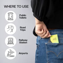 Pee Safe Travel Buddy Stand & Pee Foldable & Disposable Female Urination Device | For Women, Pregnant Women, Joint Pain Patients & Travelers | Easy To Carry | Reduces The Risk Of UTI | Travel Friendly | Leak-proof | Pack Of 12