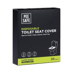 Pee Safe Disposable Toilet Seat Covers | Protects Against Germs | Reduces The Risk Of UTI | For Public Toilets | Travel-Friendly | Environment Friendly | Pack Of 20