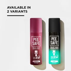 PEESAFE Toilet Seat Sanitizer Spray 50 Ml Mint - Pack Of 1 | Reduces The Risk Of UTI & Other Infections | Protects From 99.9% Germs & Travel Friendly | Anti Odour, Deodorizer