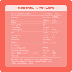 RawRX Calcium + Vitamin D3 (30N)