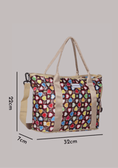 Charismomic Multicolor Four Clover Diaper Tote Bag