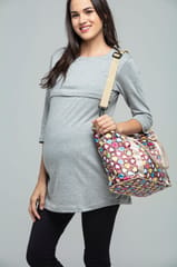 Charismomic Multicolor Four Clover Diaper Tote Bag