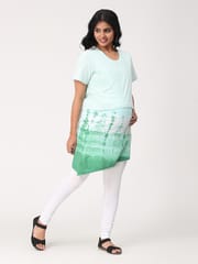 Charismomic Tie-N-Dye Maternity and Nursing Long Top-Green