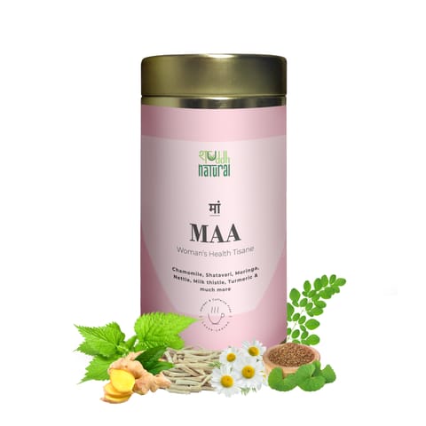 MAA Adaptogenic Women Wellness Tea I Galactagogue Blend For Lactation | Coliky Baby | Post-Partum Depression | Hormonal Imbalance | Caffeine Free I 40 Cups I Floral Tea