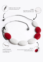 Charismomic Snow Ruby Teething Jewelry - For Moms to Wear