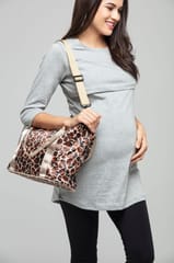 Charismomic Wild Cat Printed Tote Diaper Bag