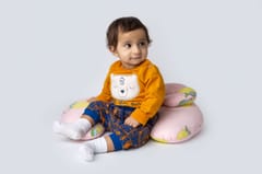 Charismomic Mango Printed Baby Feeding Pillow Pink